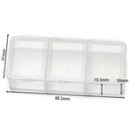 boîte plastique bleu translucide compartiments clips rangement colorées pratique artisanal venta grossiste