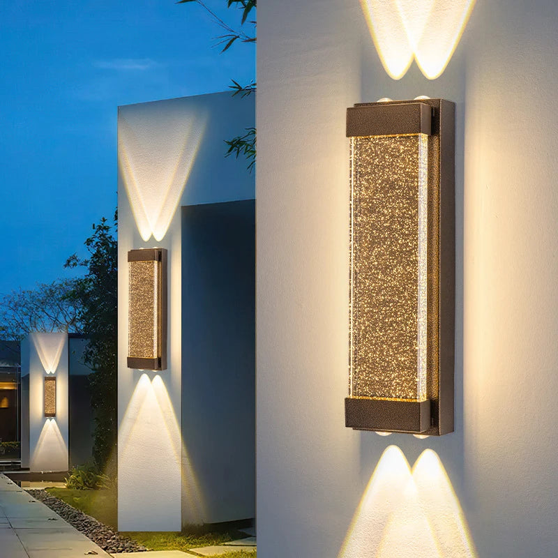applique murale moderne marron clair texture dorée ip65 led 110240v 2492000lm 30406080cm