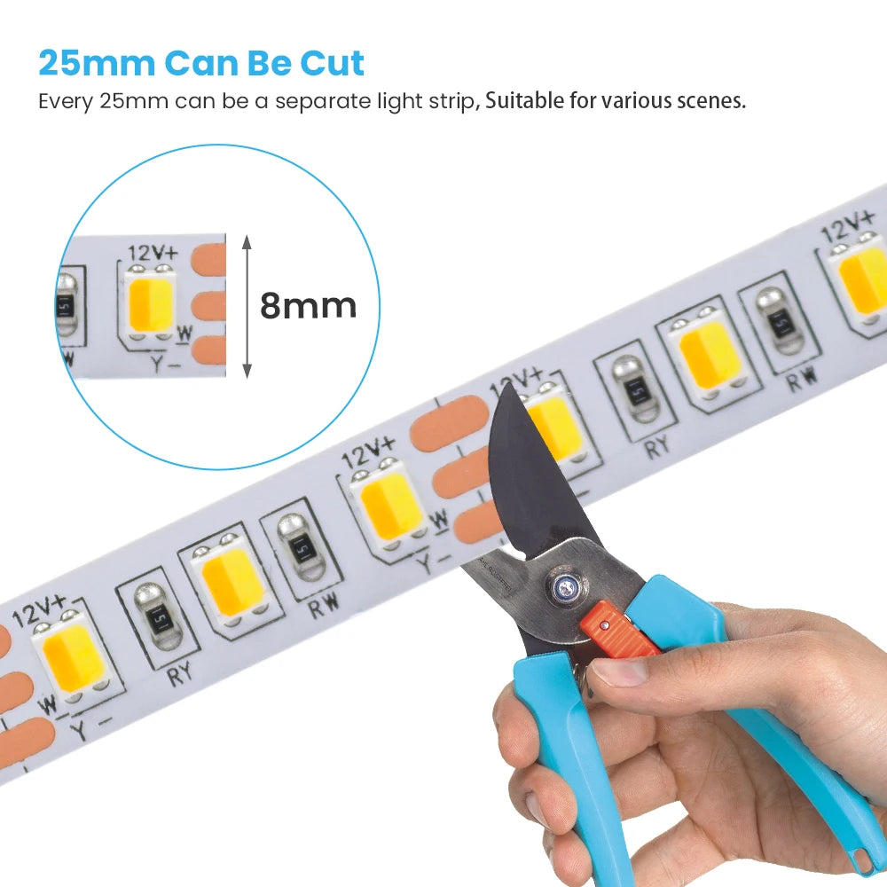 ruban led flexible 120 leds adhésif 3m blanc jaune bleu modernes 12v 24v