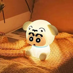lampe table cartoon visage animé yeux sourire blanc protection yeux chambre étudiant cadeau anniversaire