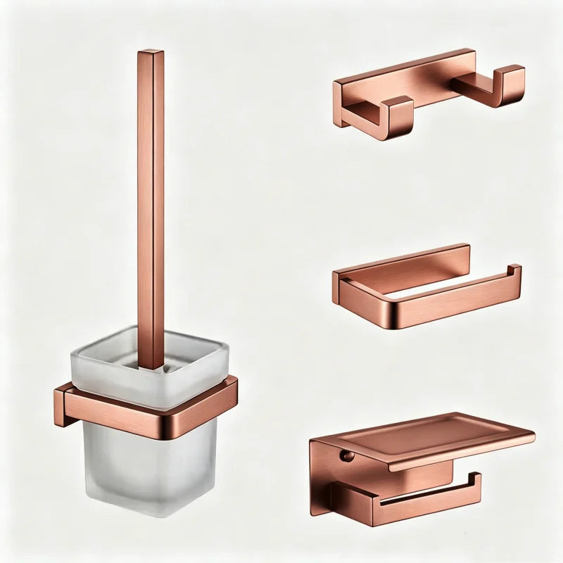 accessoires salle bain rose gold porte serviettes porte savon moderne minimalisteacier inoxydablebrossé