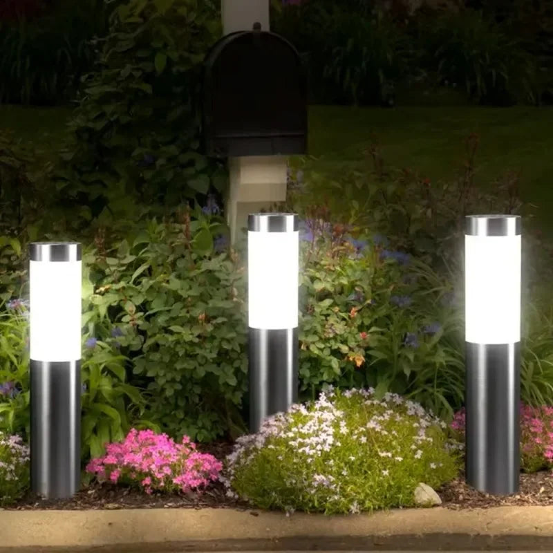 lampe solaire moderne argent noir base fixation ip65 certifiée ul rohs cem