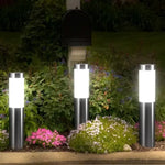 lampe solaire moderne argent noir base fixation ip65 certifiée ul rohs cem