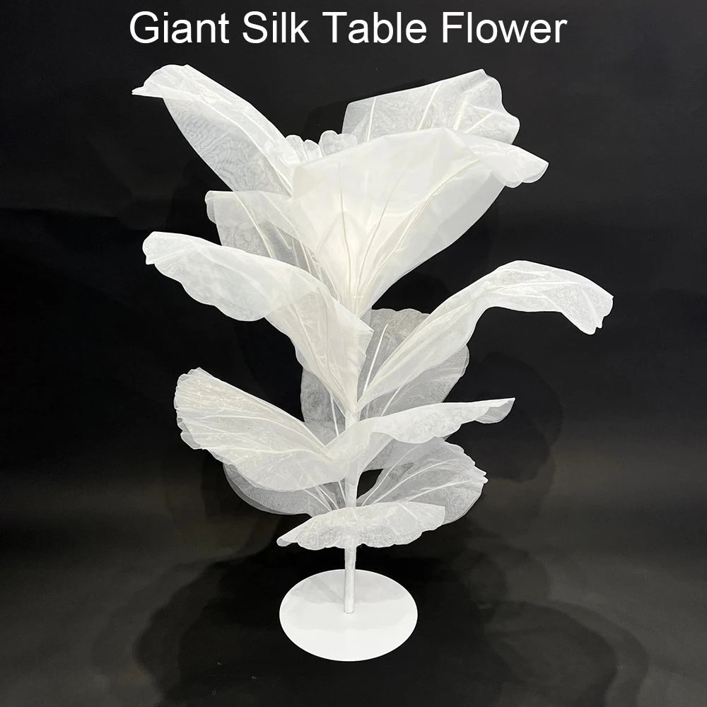 décoration intérieure fleur table soie blanc bleu rose 150cm moderne élégante tulle opaque