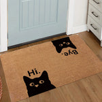 tapis d'entrée moderne chats noirs texte humoristique anti dérapant 30x50cm 40x60cm 50x80cm