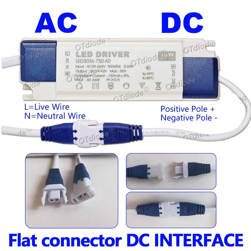 driver led 30w 40w 50w 700ma 1050ma 1200ma 1500ma ac dc moderne