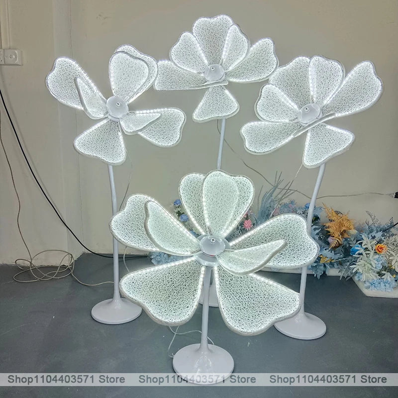 décoration mariage pivoine lumineuse blanc crème ballons fleurs artificielles