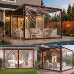 rideau protection extérieur transparent rayures noir blanc moderne coupe ventextérieur