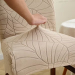 housse chaise mariage tissu carreaux beige moderne adhésif XL salon restaurant