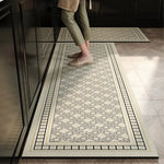 lot tapis cuisine antidérapants noir blanc motif géométrique moderne 60x40 cm