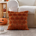 housse coussin halloween fantôme citrouille araignée orange décoration maison canapé chaise voiture polyester jacquard
