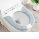 siège toilette pliable tapis lavable coussin doux moderne vert clair rayures horizontales clips salle