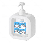 distributeur savon liquide rose dessins animés personnages mignons transparent moderne poignée pompe rechargeable