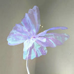 décoration intérieure moderne papillon transparent effet pailleté rose blanc rouge bleuclair