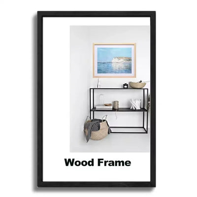 Cadre photo plexiglas bois blanc moderne mural