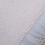 tapis fourrure synthétique moderne blanc rose doux salon chambre decoration 100cm 120cm