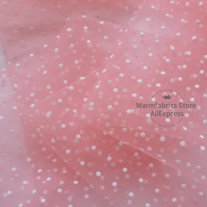 tulle rose blanches bleu vert beige translucide decoratif tissu maille