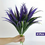 plantes artificielles herbes vertes feuilles pointues modernes extérieures intérieures résistantes uv exposées fêtes prénuptiales