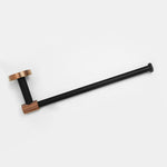 accessoires salle bain moderne porte serviettes noir cuivre doré fixations murales minimalistes