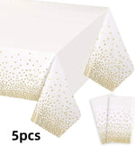 nappes rectangulaires blanc or motifs pois bord élégantes festives table chaises événementières