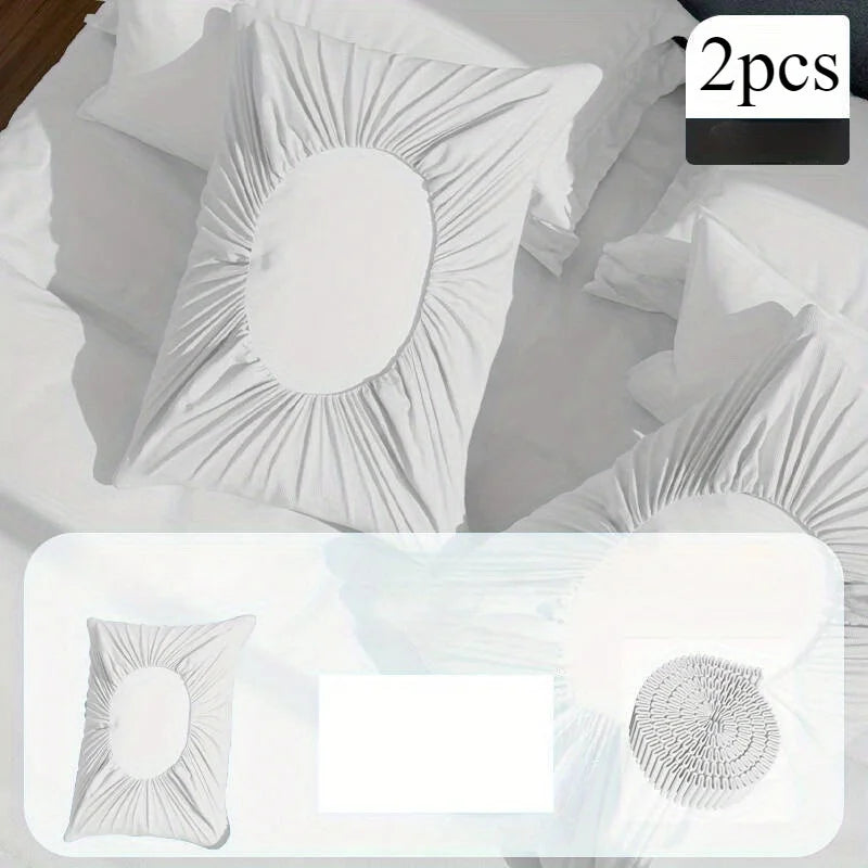 protège oreiller jetable vert clair violet blanc plissé moderne non visible 50*80cm pièces