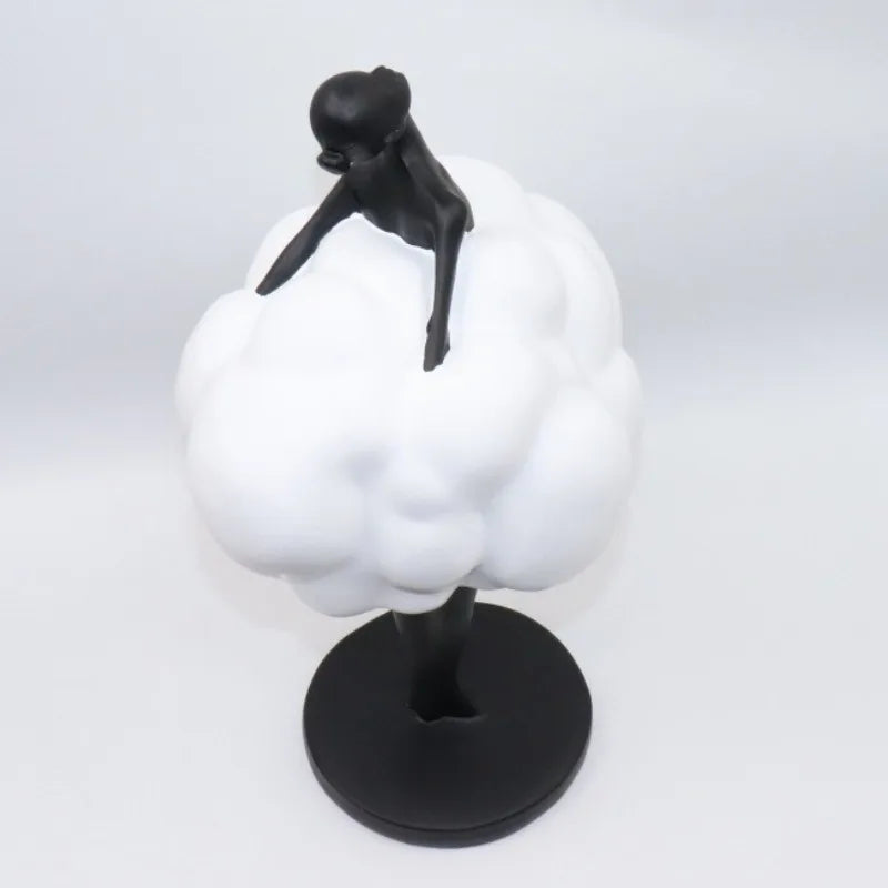ornement sculptural figure humaine nuage abstrait moderne noir blanc intérieur décoration maison