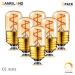 Ampoule LED filament spirale T28 E27 1.5W blanc chaud