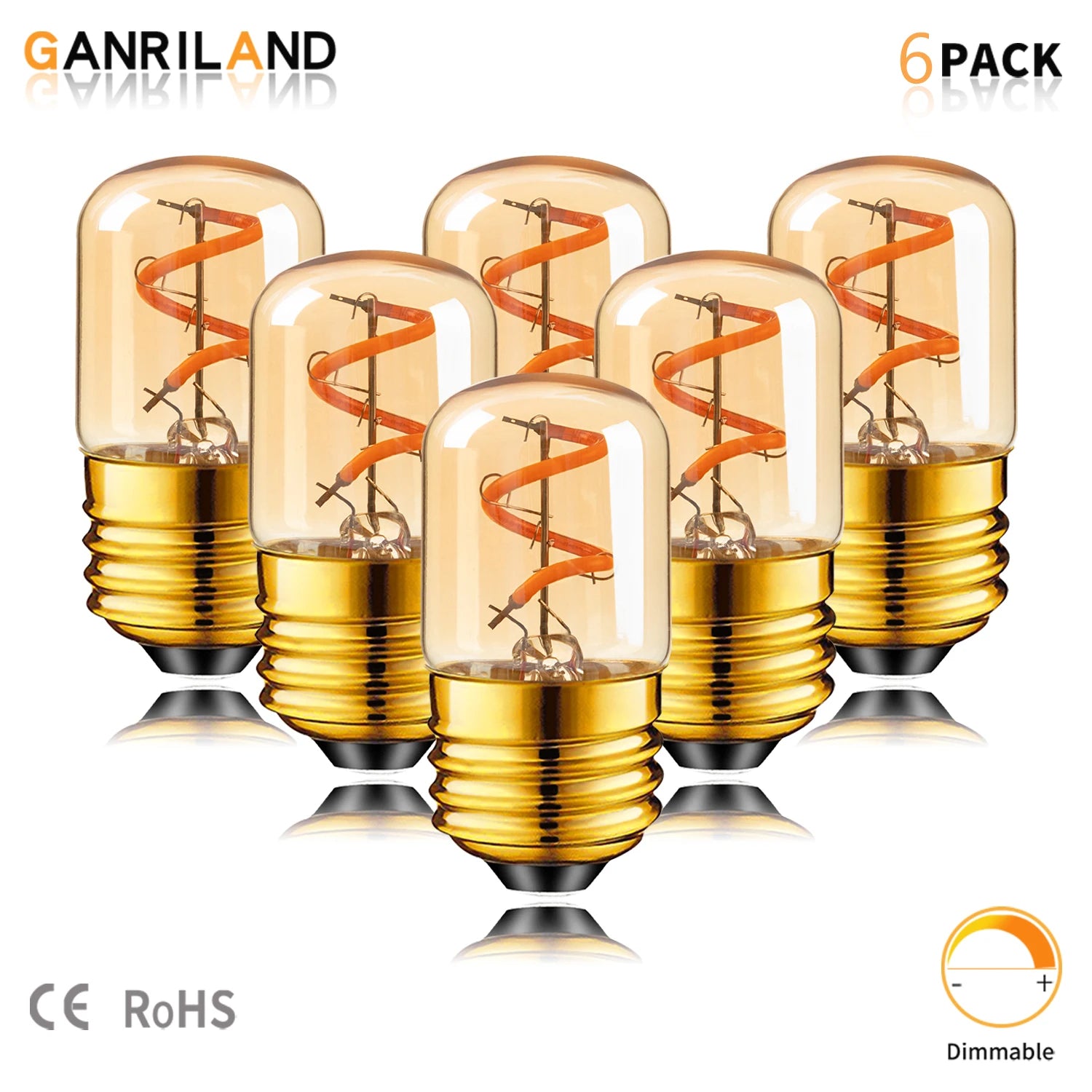 Ampoule LED filament spirale T28 E27 1.5W blanc chaud