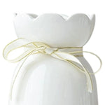 vase céramique blanc moderne poterie lisse ruban décoration intérieur simple table restaurant