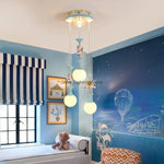 suspension lumineuse moderne licorne bleu rose sphères translucides chambre enfant adjustable