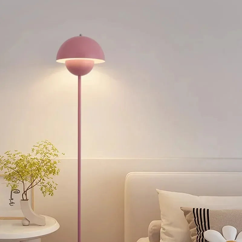 lampe sol moderne rose rouge jaune sphérique brillante certification rohs ul cqc