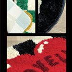 coussins décoratifs brodés pelucheux modernes rouges noirs blancs jolis intérieur automne hiver