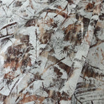 tissu imprimé naturel branches feuilles gris marron beige blanc moderne 100 polyester