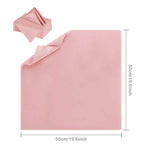 serviettes satinées or blanc rose pâle unies classiques maison restaurant soirée 50x50cm