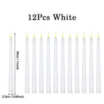 bougies led coniques sans flamme blanc modernes décoration mariage saint valentin dîner