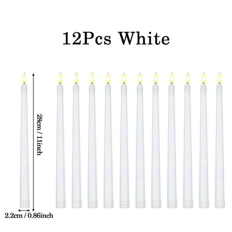 bougies led coniques sans flamme blanc modernes décoration mariage saint valentin dîner