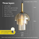 lampe suspendue moderne élégante dorée transparente câble noir ampoule e27 chambre salon