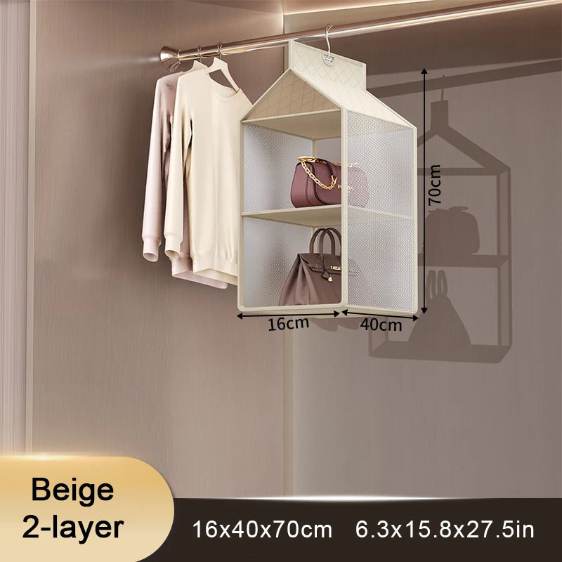 organisateur sacs armoire rangement réutilisable respectueux environnement moderne gris beige noir