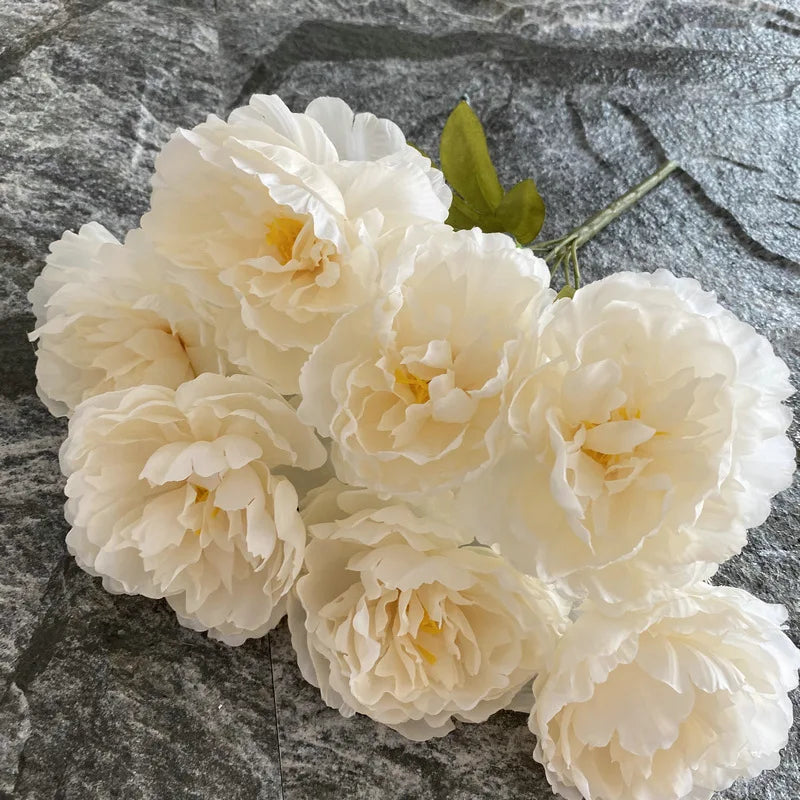 bouquet fleurs artificielles pivoines roses vintage décoration mariage anniversaire intérieur