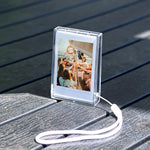 cadre photo transparent moderne minimaliste compatible fuji film lanière blanche portable simple
