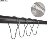 anneaux rideau argenté moderne acier inoxydable lisse opaques accessoire fenêtre porte rideau six point