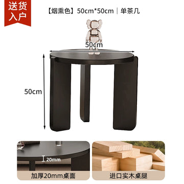 table basse moderne bois noir minimaliste salon 70cm large 38cm haut