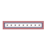 nappe rectangulaire rouge blanche bleue étoiles gnomes God Bless America 4th July Independence Day