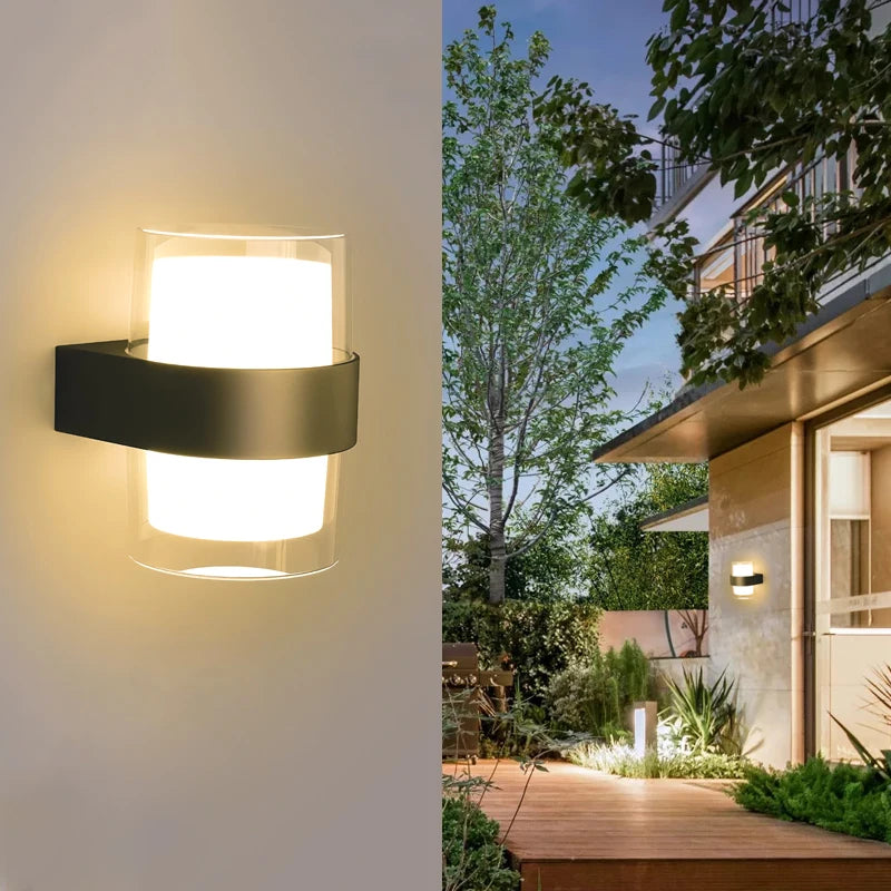 lampe murale moderne noir blanc mat résistante eclairage maison 3000K 6500K ABS ROHS