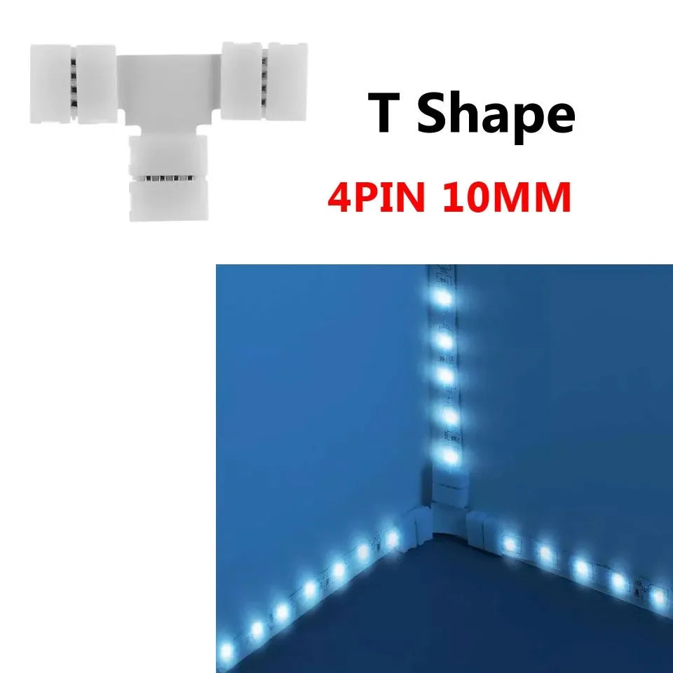 connecteurs led ruban 2pin 3pin 4pin 8mm 10mm adhésifs modernes blancs certifiés rohs cee