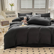 Housse de couette noire 100% polyester - Taille reine/roi - Livraison gratuite Ombre Interieur