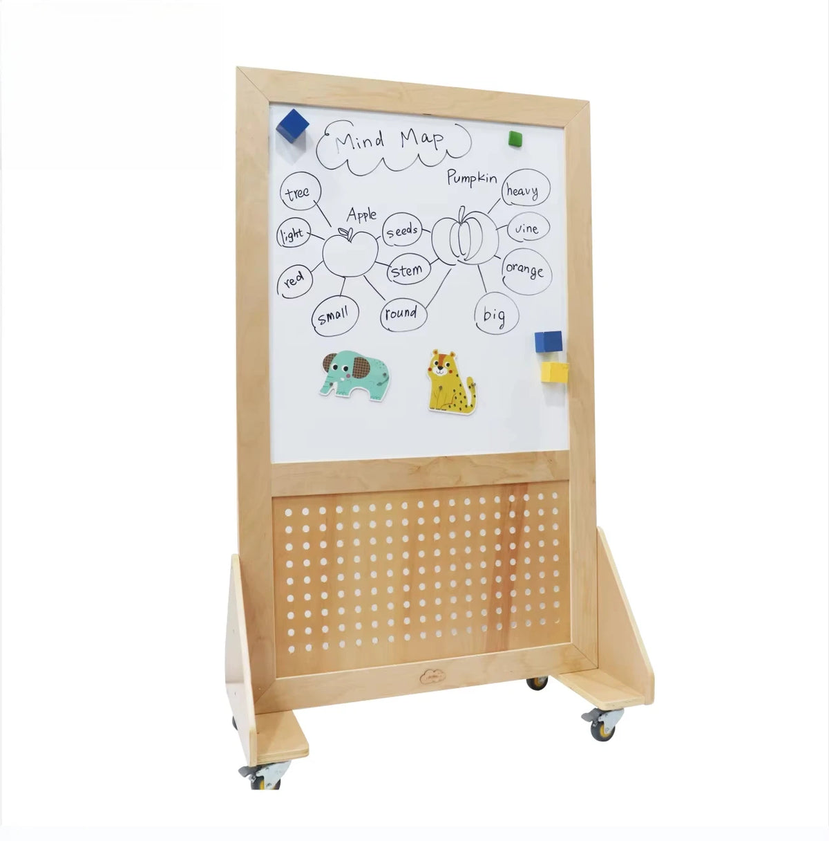 tableau blanc magnétique rangement inférieur ajouré lettres chiffres magnétiques forme géométriques mind map jouets