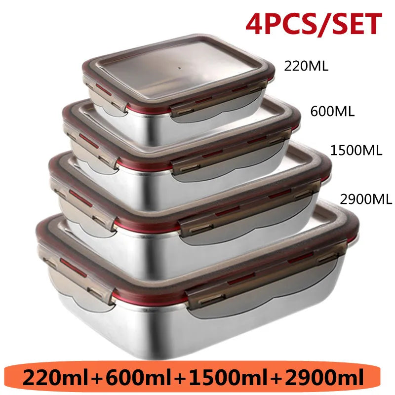 boîtes repas argentées clips rouges étanches micro ondes thermiques isolation moderne