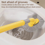 brosse wc murale canard jaune poils gris moderne salle bain ventouse sans angle mort