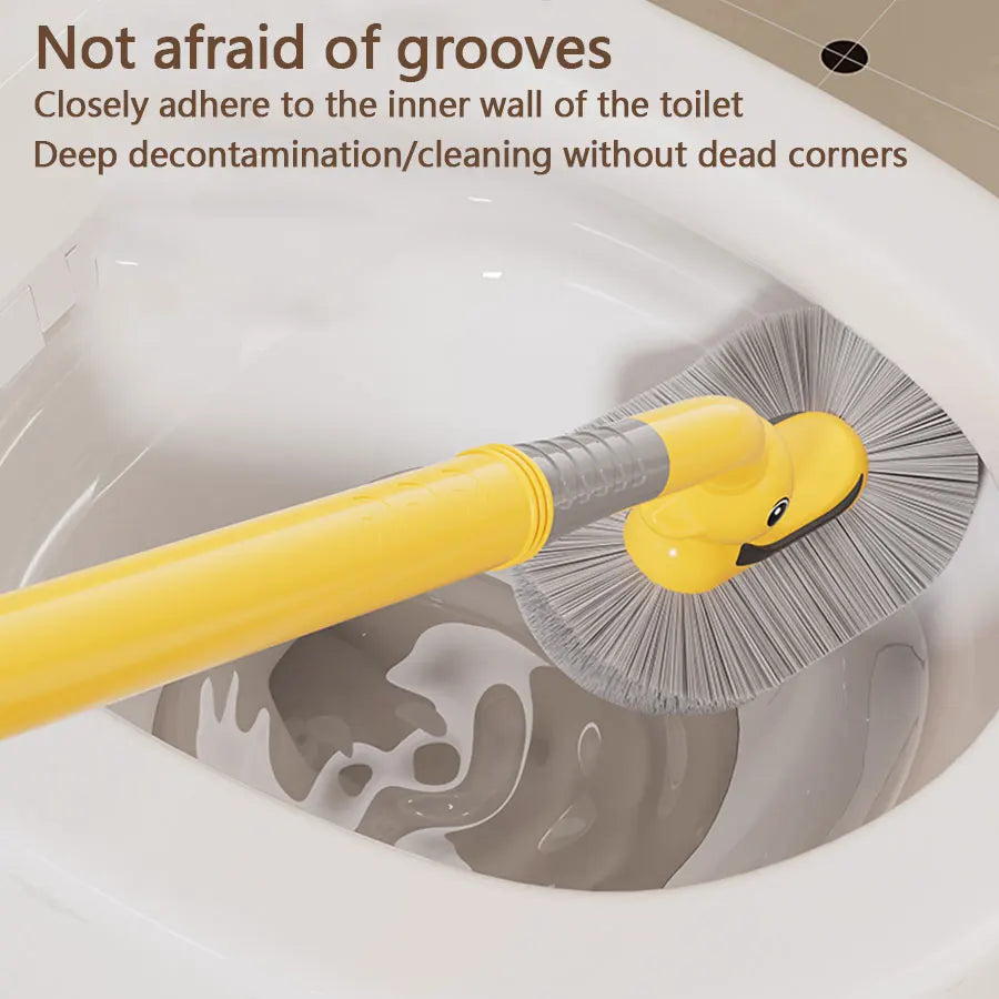 brosse wc murale canard jaune poils gris moderne salle bain ventouse sans angle mort
